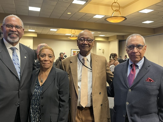 Left to right: J. Kenneth Blackwell, Rosa Blackwell, Robert Woodson, Shelby Steel. (Photo: Courtesy of J. Kenneth Blackwell.)